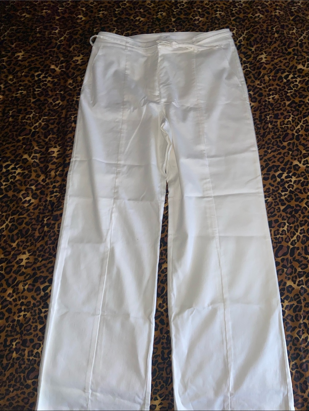 LOFT Women’s White Wide-Leg Pants